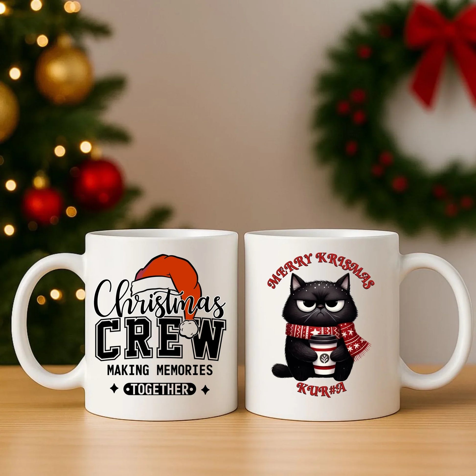 Merry krismas | Świąteczny zestaw poduszka i kubek BN34 - StoryCups.pl
