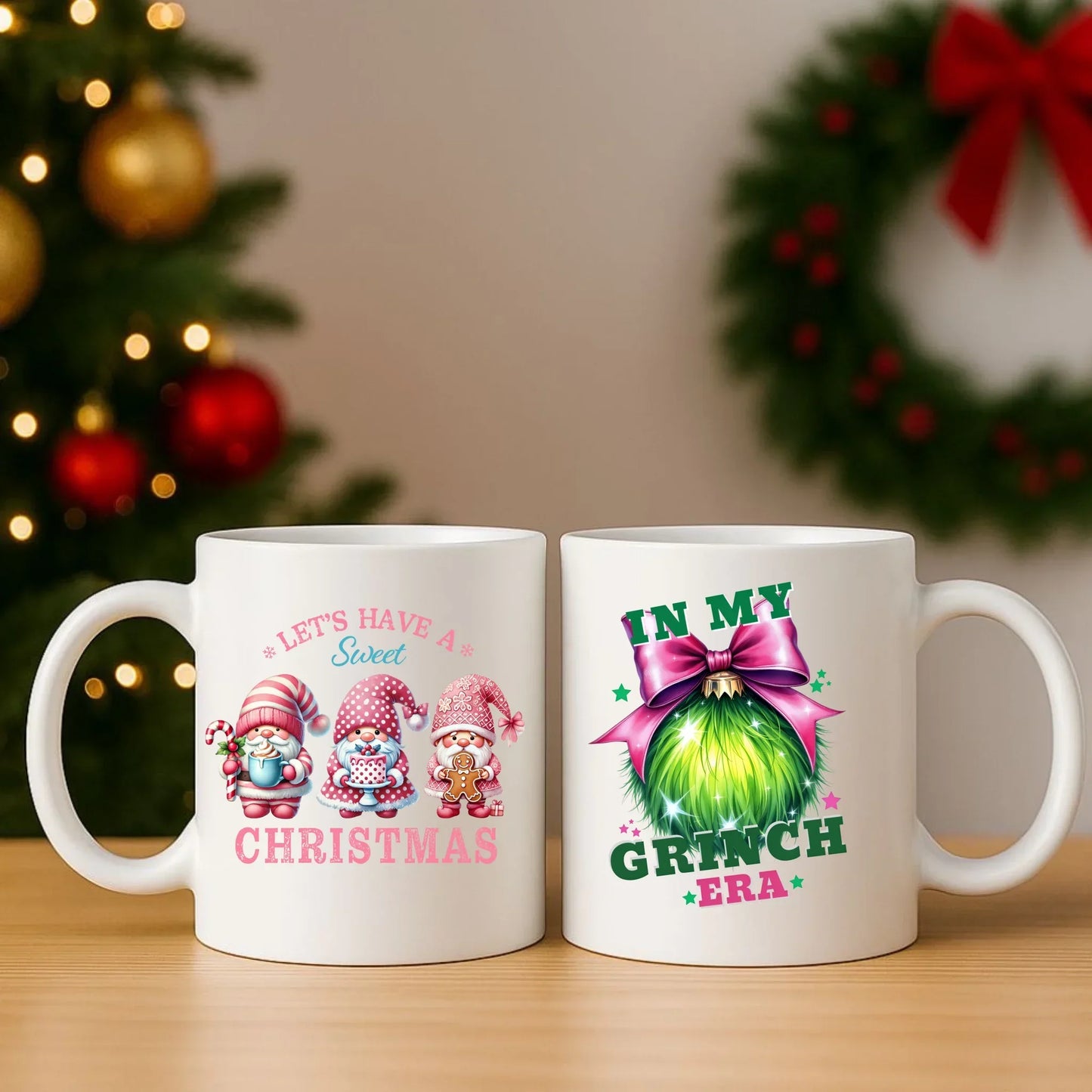 In my Grinch era | Zestaw poduszka i kubek na święta BN26 - StoryCups.pl