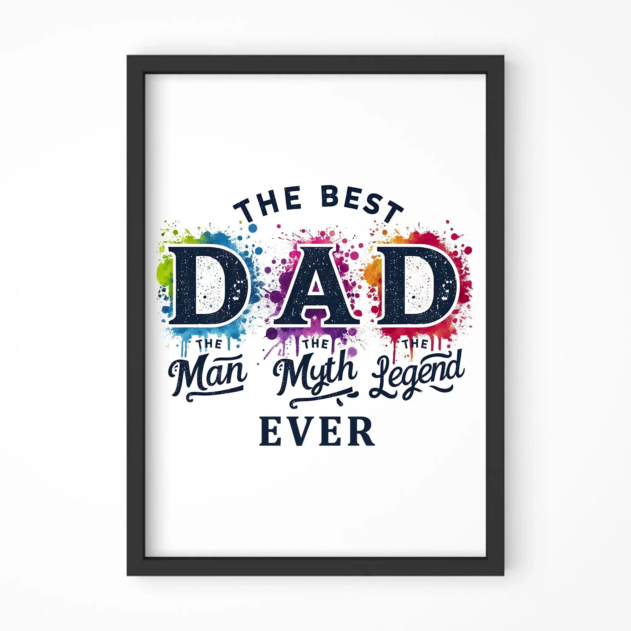 The best dad ever | Plakat w ramie dla taty DT74 - StoryCups.pl