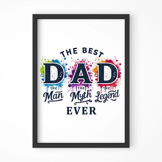 The best dad ever | Plakat w ramie dla taty DT74