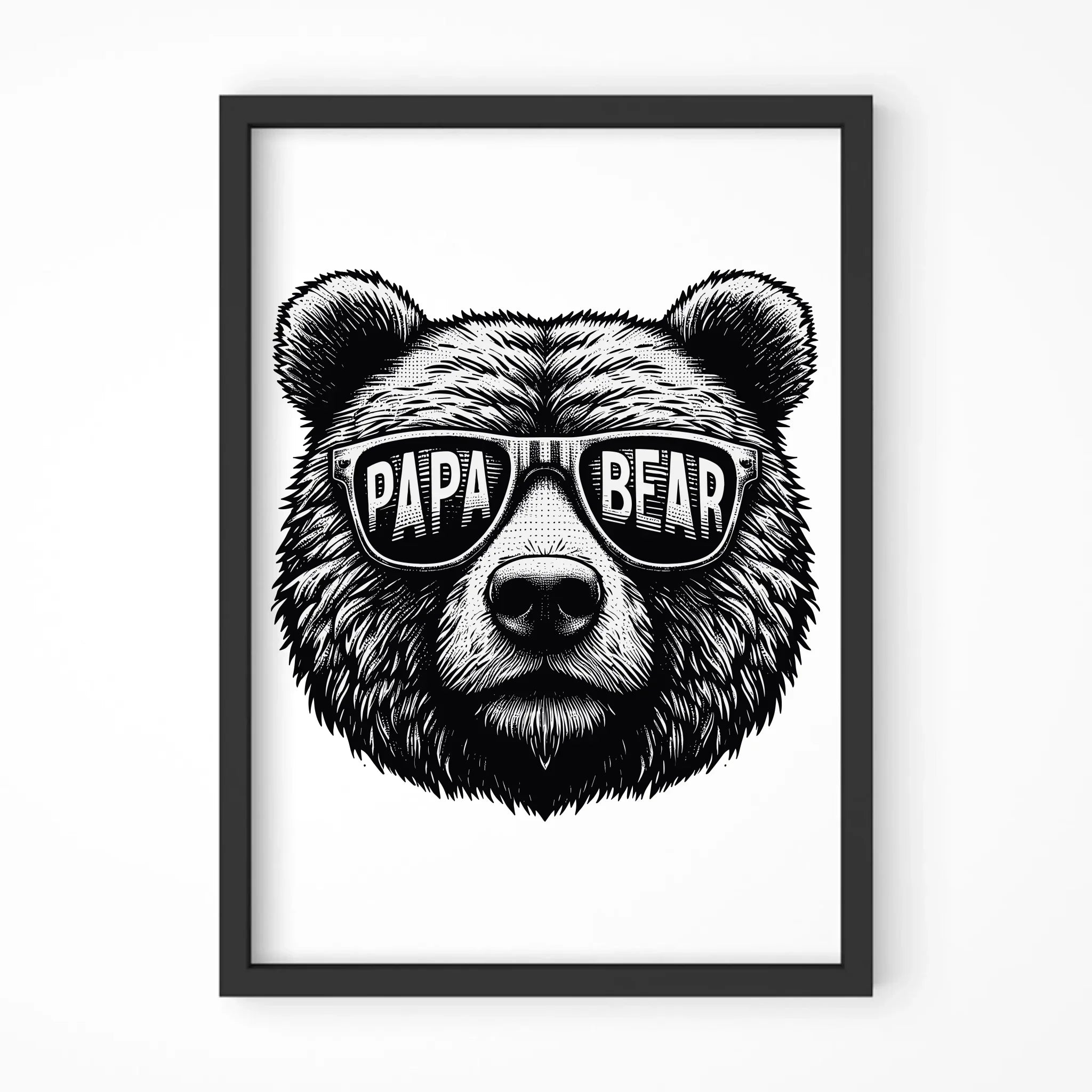 Papa bear | Plakat w ramie dla taty DT62 - StoryCups.pl