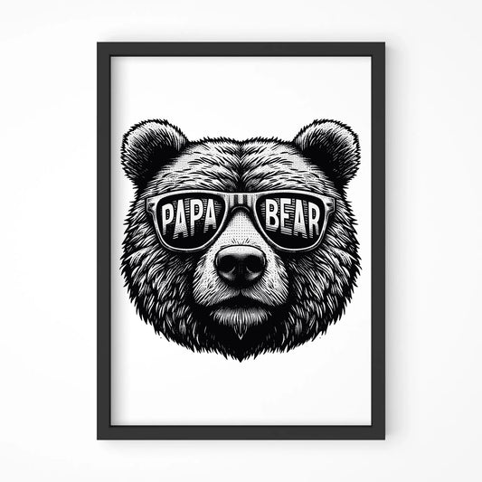 Papa bear | Plakat w ramie dla taty DT62