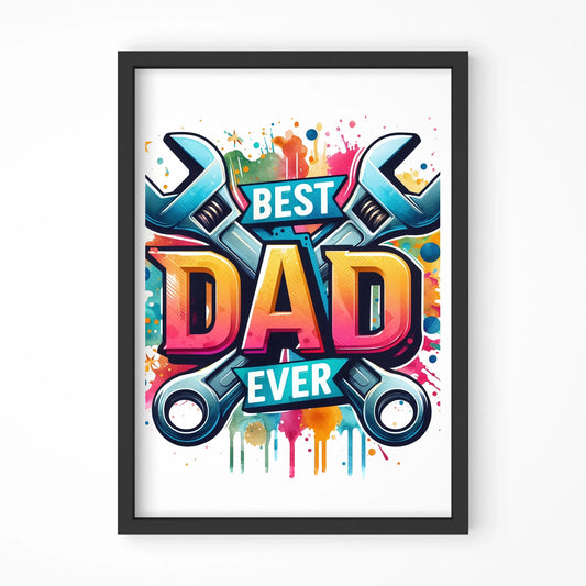 Best Dad Ever | Plakat w ramie dla taty DT58