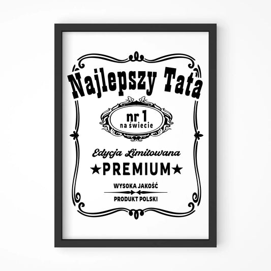 Najlepszy tata na świecie | Plakat w ramie dla taty DT32