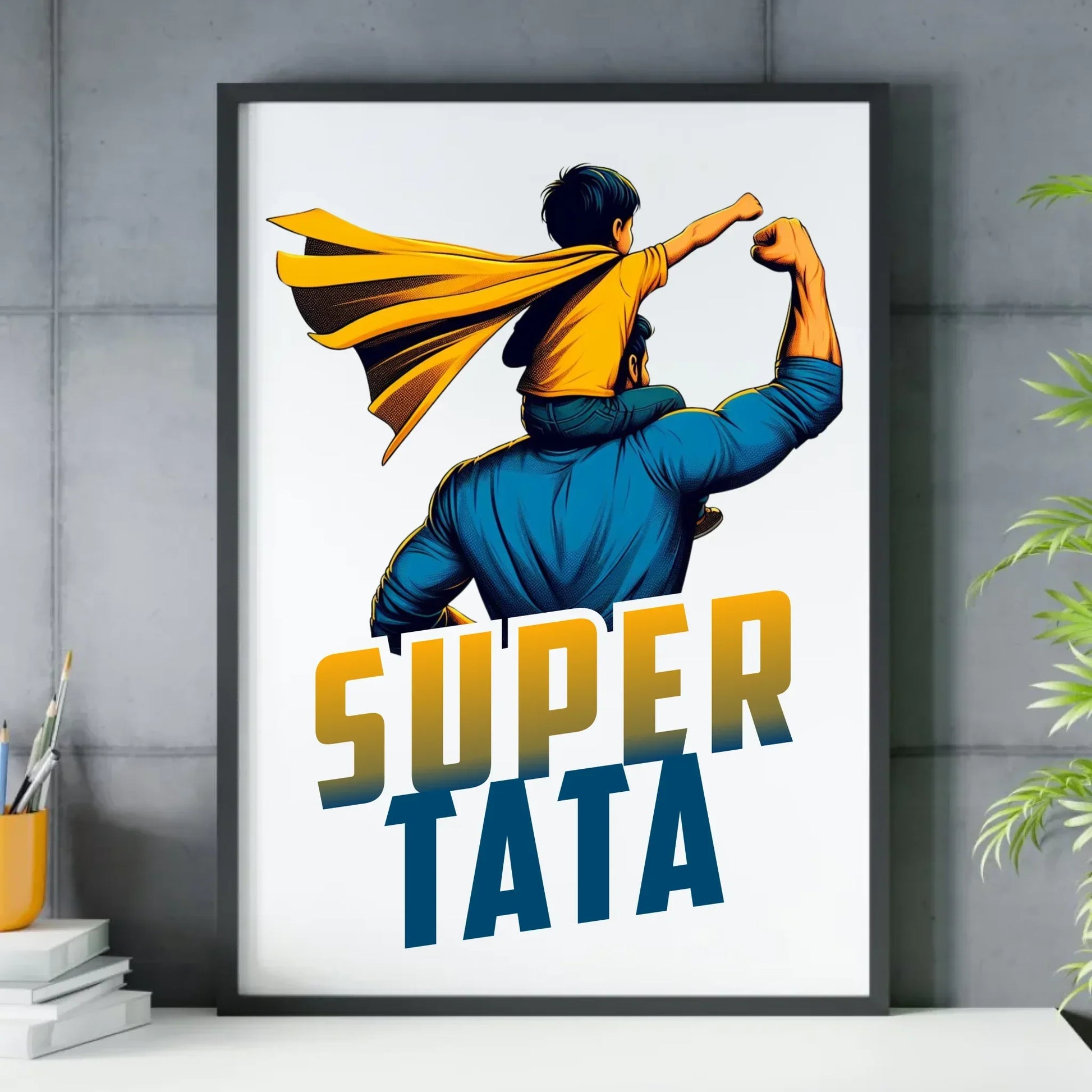 Super tata | Plakat w ramie dla taty DT38 - StoryCups.pl