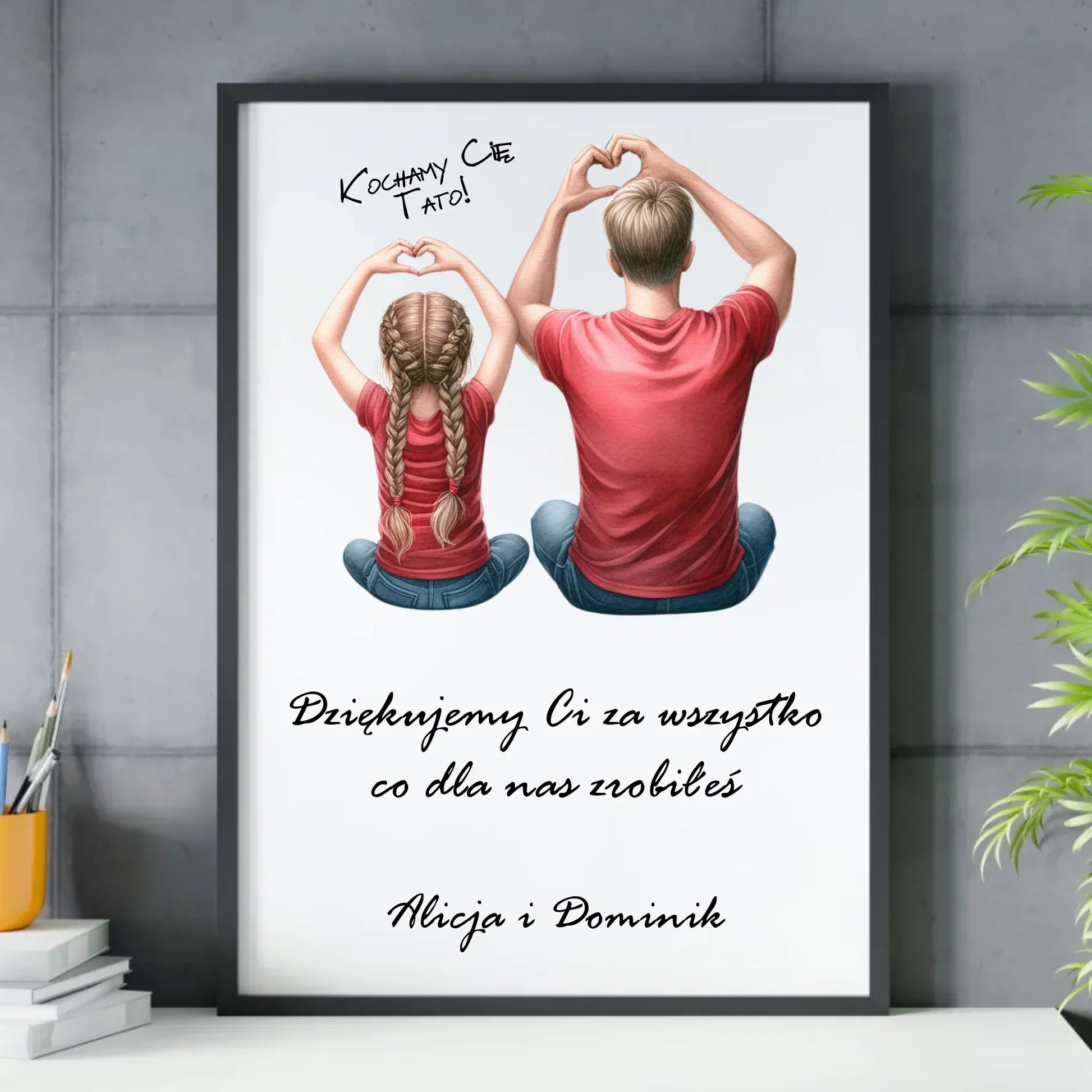 Tato dziękujemy Ci | Plakat w ramie dla taty DT14 - StoryCups.pl