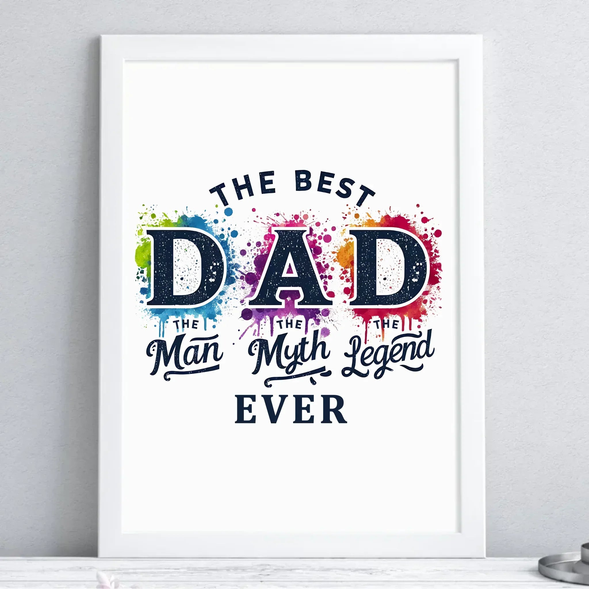 The best dad ever | Plakat w ramie dla taty DT74 - StoryCups.pl