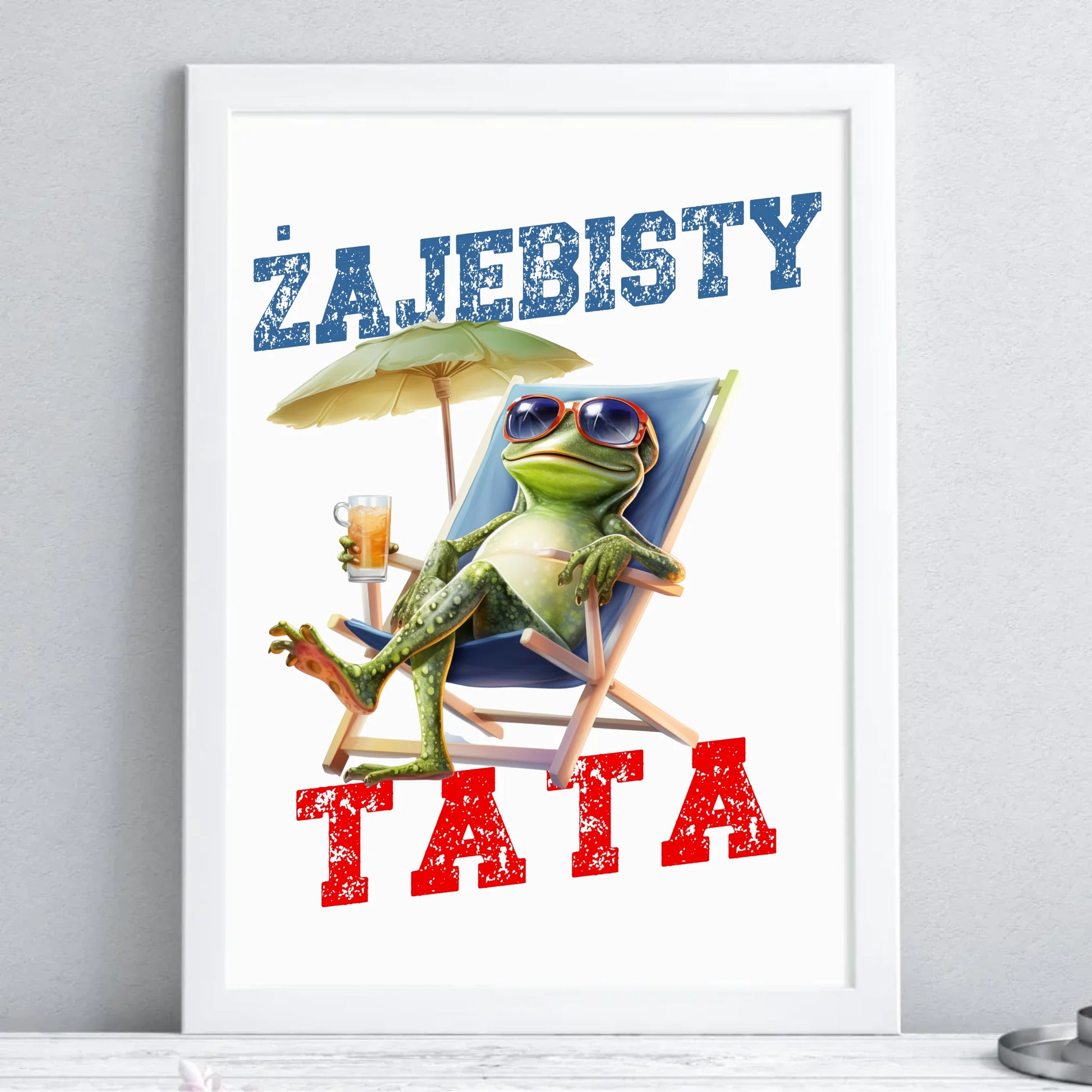 Prezent dla taty - obraz w ramie z personalizowanym nadrukiem - Dzień Ojca, Święta, urodziny