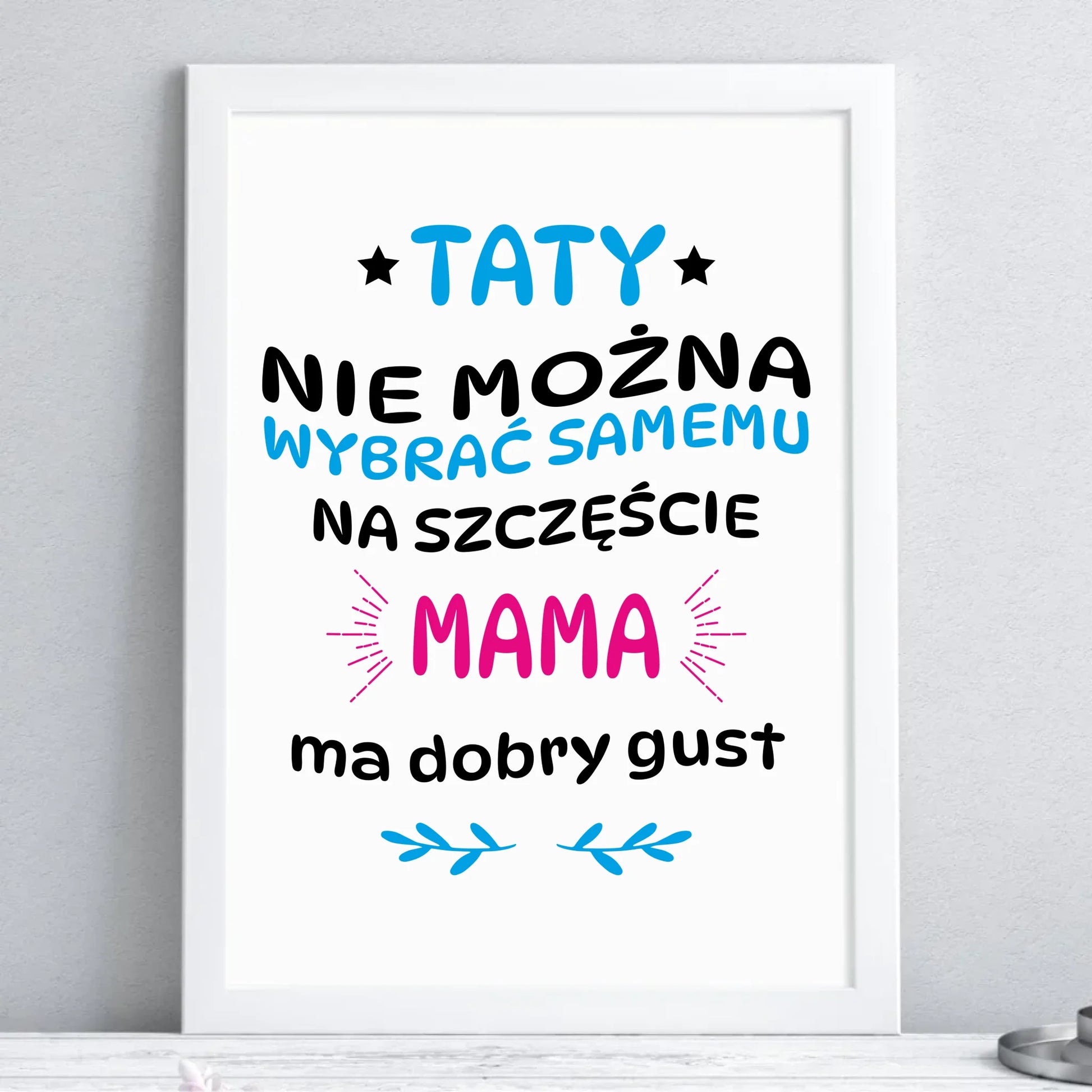 Prezent dla taty - obraz w ramie z personalizowanym nadrukiem - Dzień Ojca, Święta, urodziny