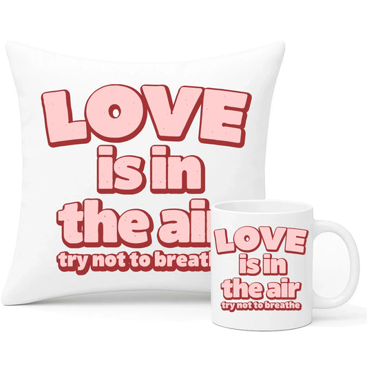 Love is in the air | Zestaw poduszka i kubek W43 - StoryCups.pl
