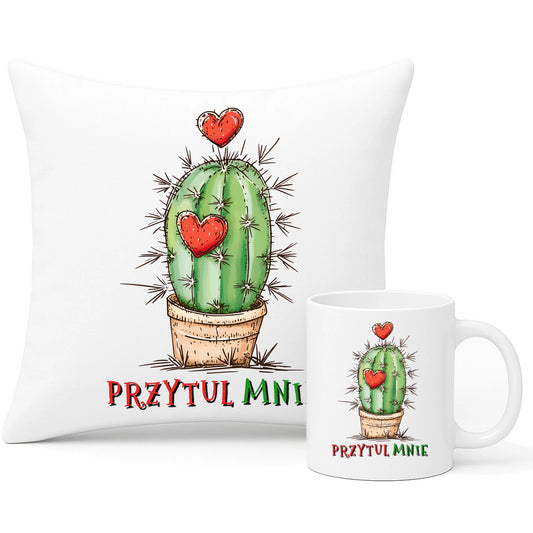 Przytul mnie | Zestaw poduszka i kubek W49 - StoryCups.pl