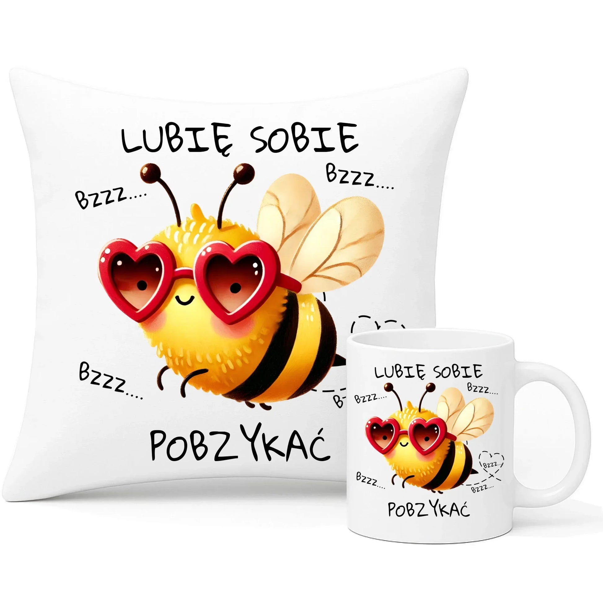 Lubię sobie pobzykać | Zestaw poduszka i kubek W51 - StoryCups.pl