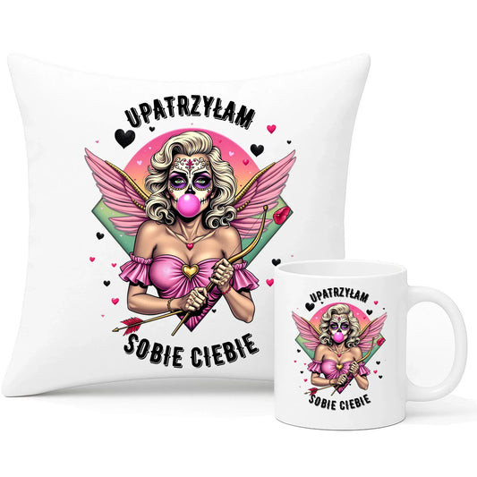 Upatrzyłam sobie Ciebie | Zestaw poduszka i kubek W47 - StoryCups.pl