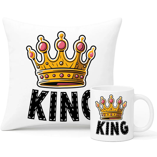 King | Zestaw poduszka i kubek W41 - StoryCups.pl