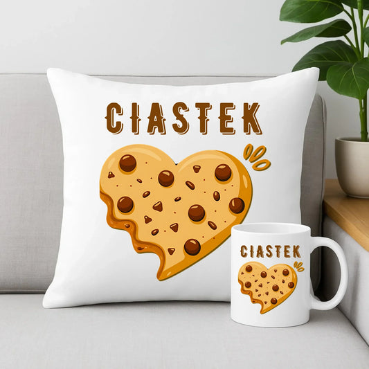 Ciastek | Zestaw poduszka i kubek W54 - StoryCups.pl