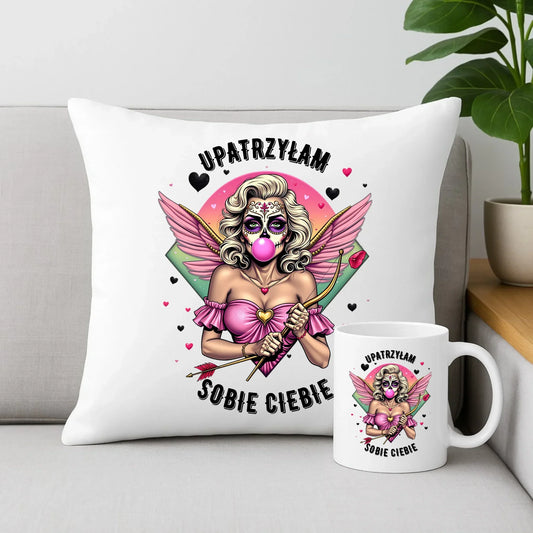 Upatrzyłam sobie Ciebie | Zestaw poduszka i kubek W47 - StoryCups.pl