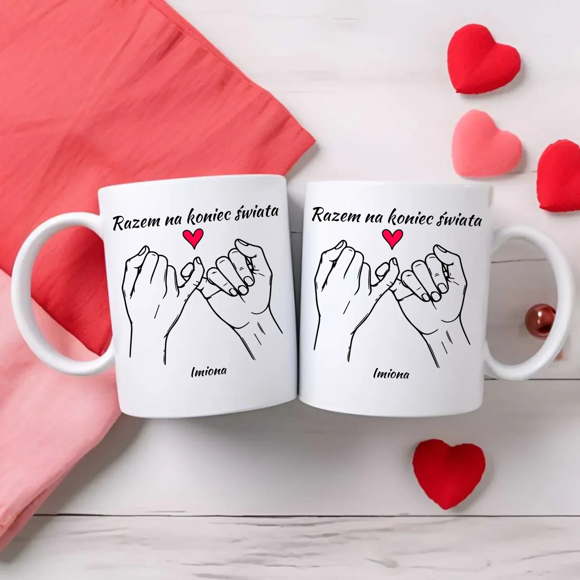 Razem na koniec świata | Zestaw poduszka i kubek W60 - StoryCups.pl