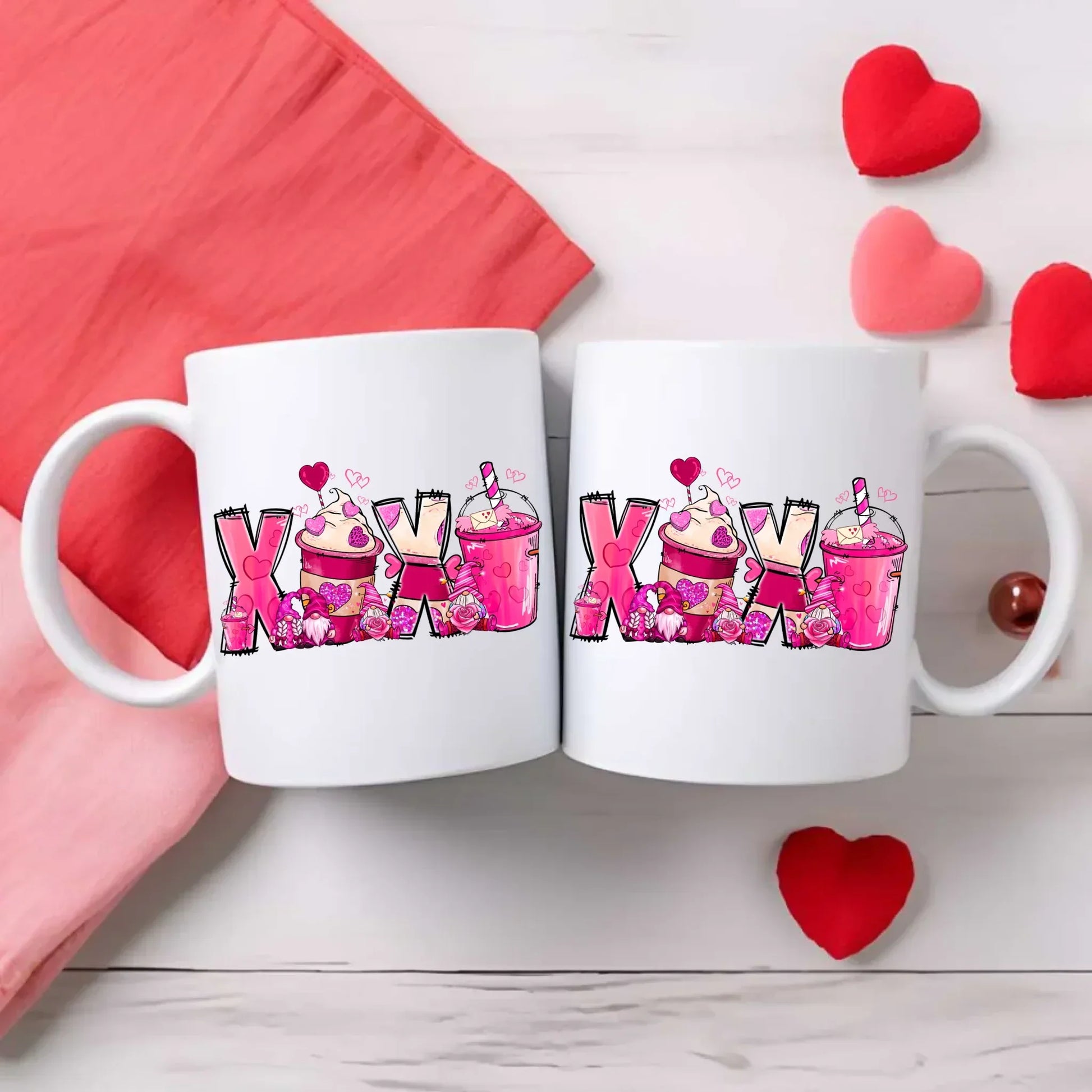 XOXO | Zestaw poduszka i kubek W50 - StoryCups.pl