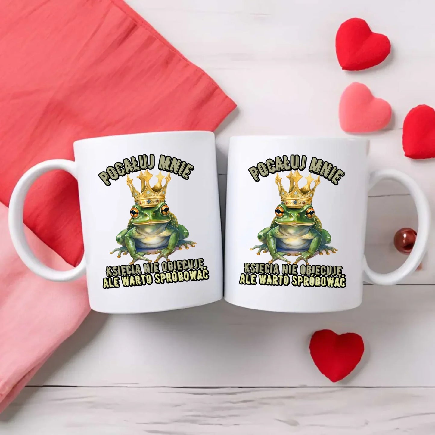 Księcia nie obiecuję | Zestaw poduszka i kubek W55 - StoryCups.pl