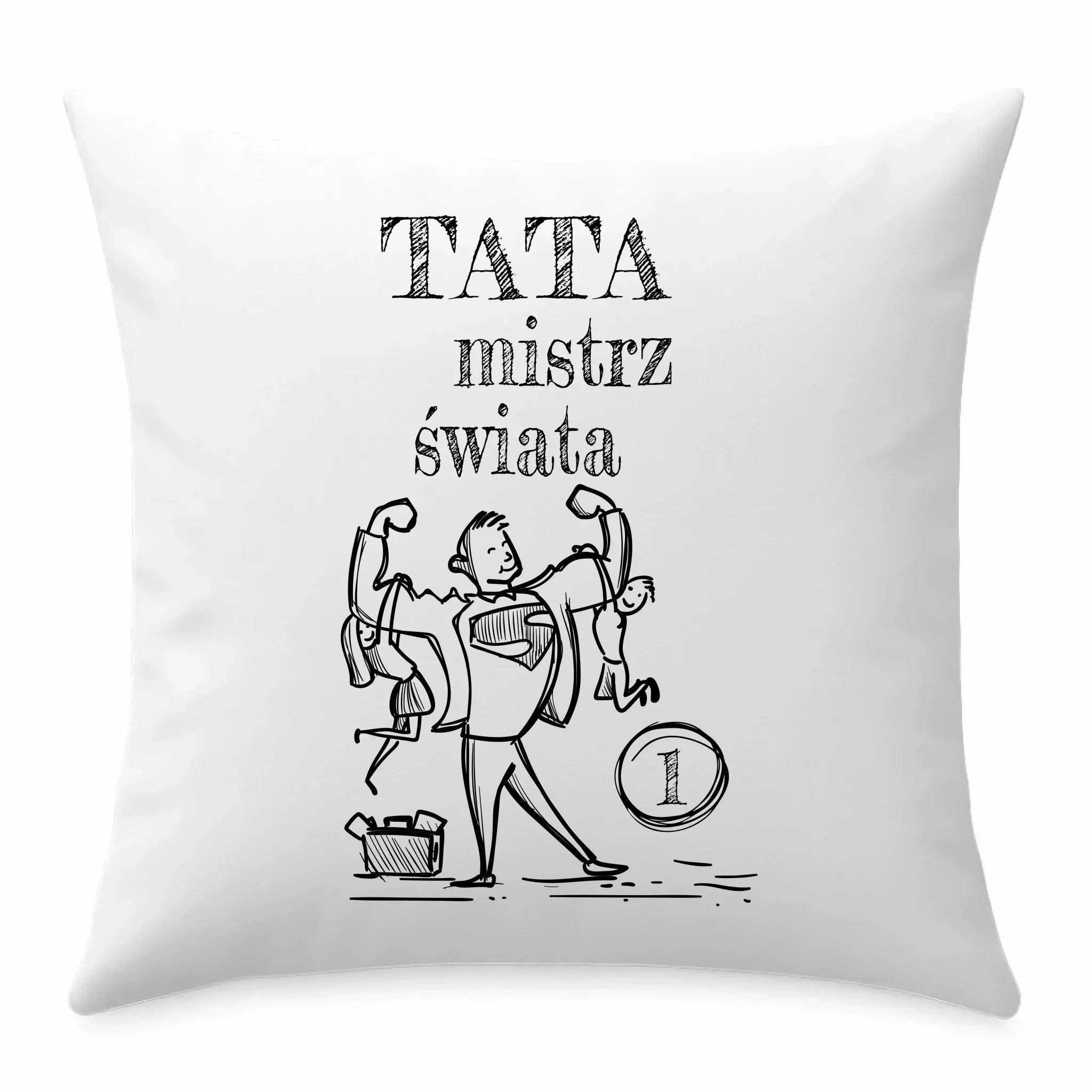Tata Mistrz Świata | Poduszka dla taty DT36 - StoryCups.pl