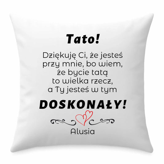 Prezent dla taty poduszka z nadrukiem Dzień Ojca Święta urodziny