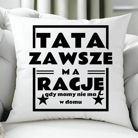 Poduszka z nadrukiem prezent dla taty Dzień Ojca Święta urodziny