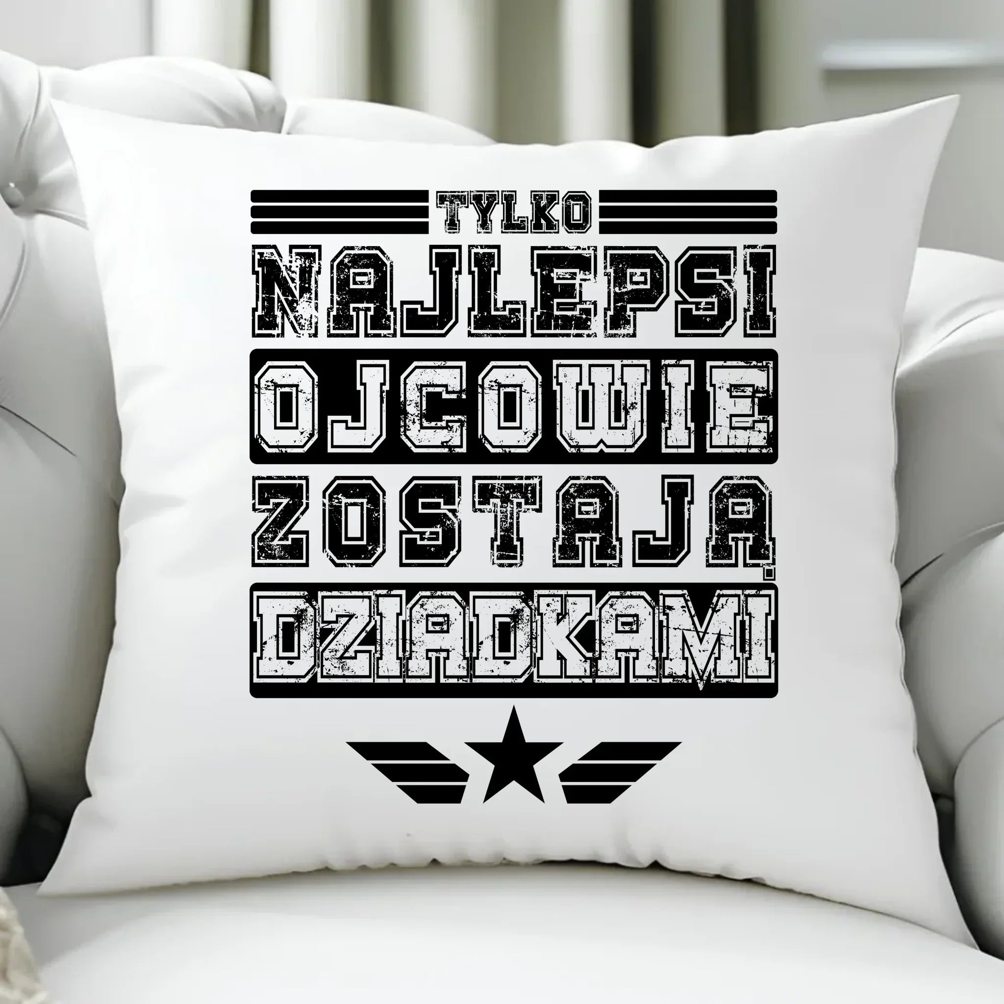 Tylko najlepsi ojcowie zostają dziadkami | Poduszka dla taty DT39 - StoryCups.pl