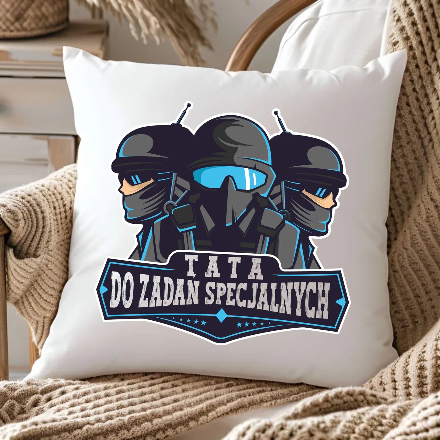 Pluszowa poduszka z nadrukiem prezent dla taty Dzień Ojca Święta urodziny