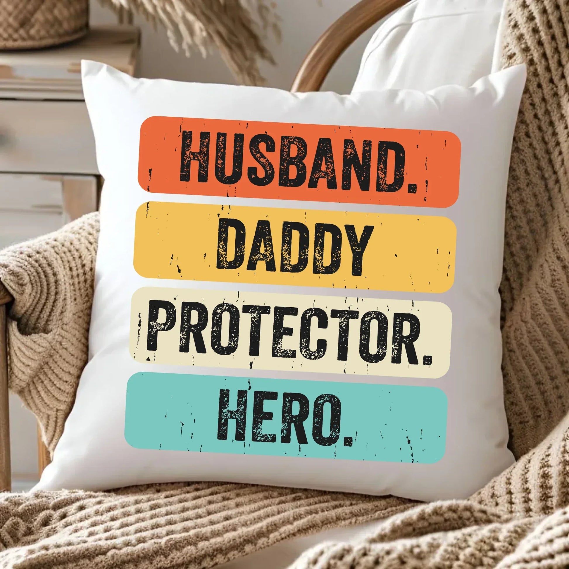 Husband daddy protector hero | Poduszka dla taty DT05 - StoryCups.pl