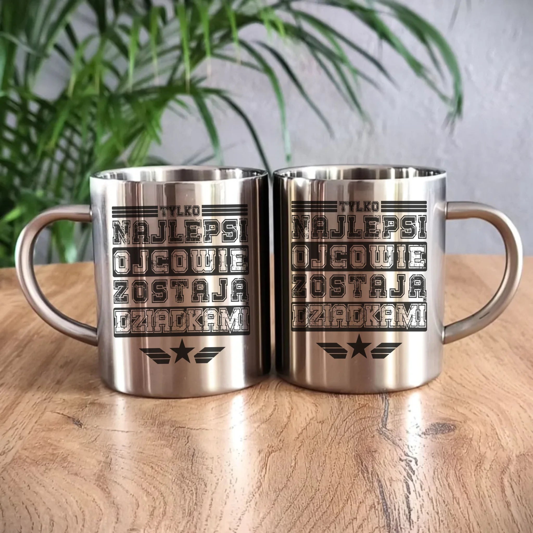 Tylko najlepsi ojcowie zostają dziadkami | Metalowy kubek dla taty DT39 - StoryCups.pl