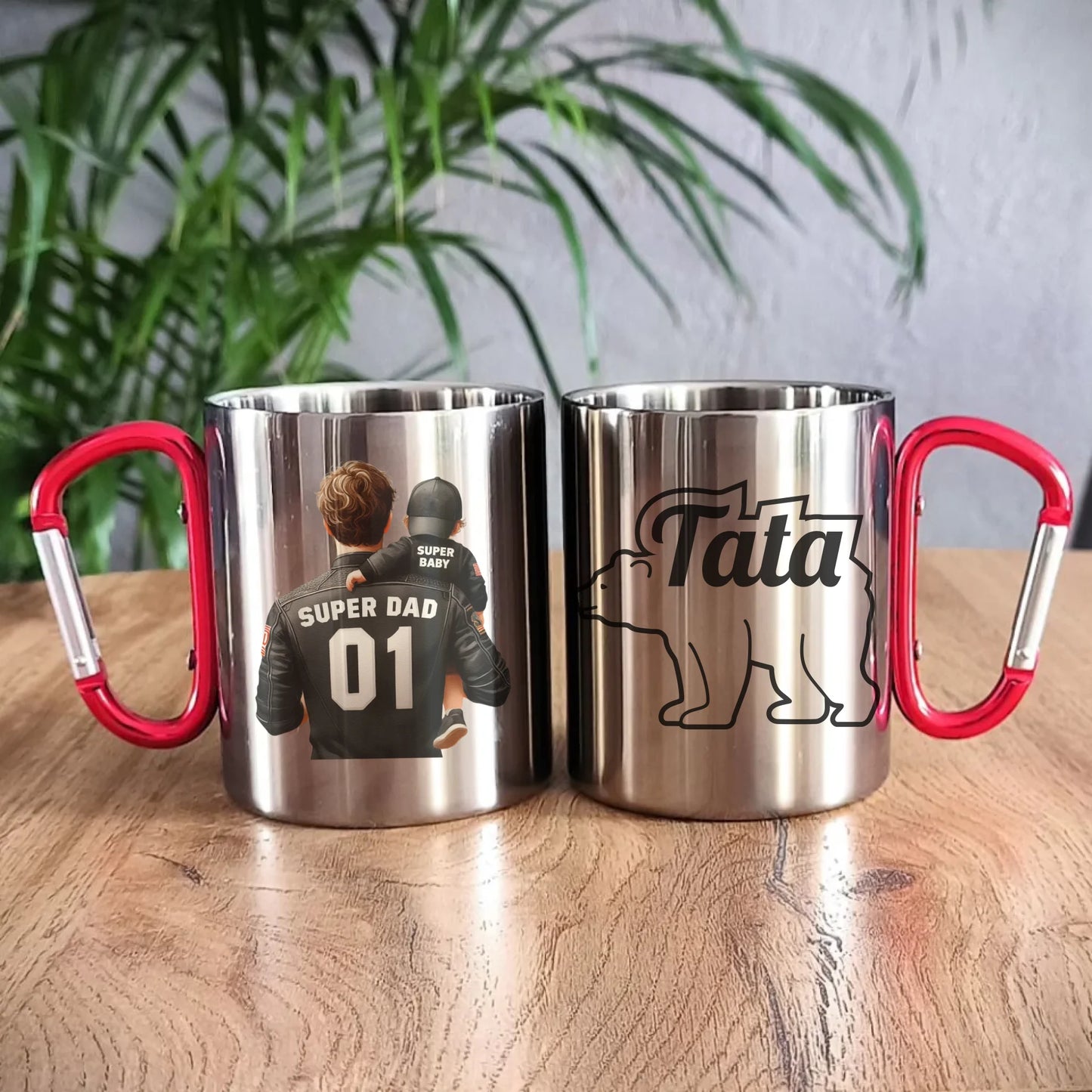 Metalowy kubek dla taty, prezent na Dzień Ojca, prezent dla taty