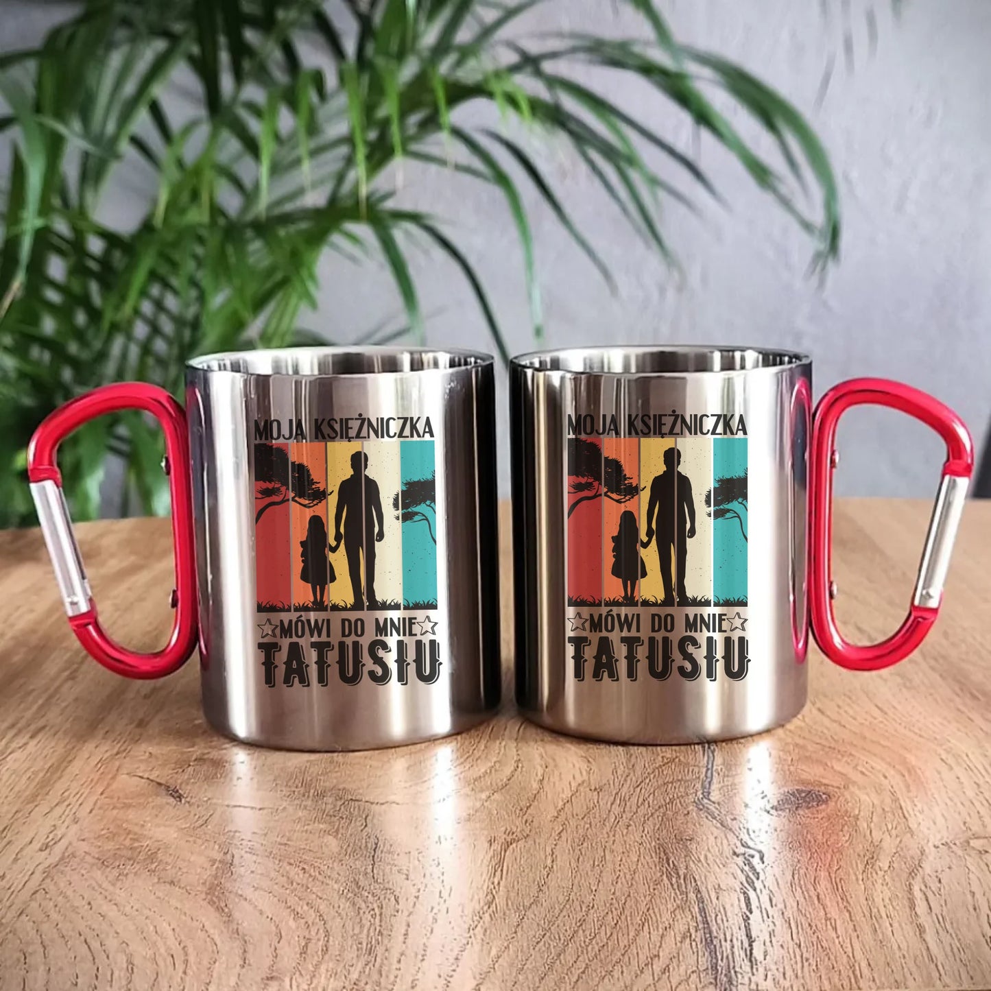 Metalowy kubek dla taty, prezent na Dzień Ojca, prezent dla taty