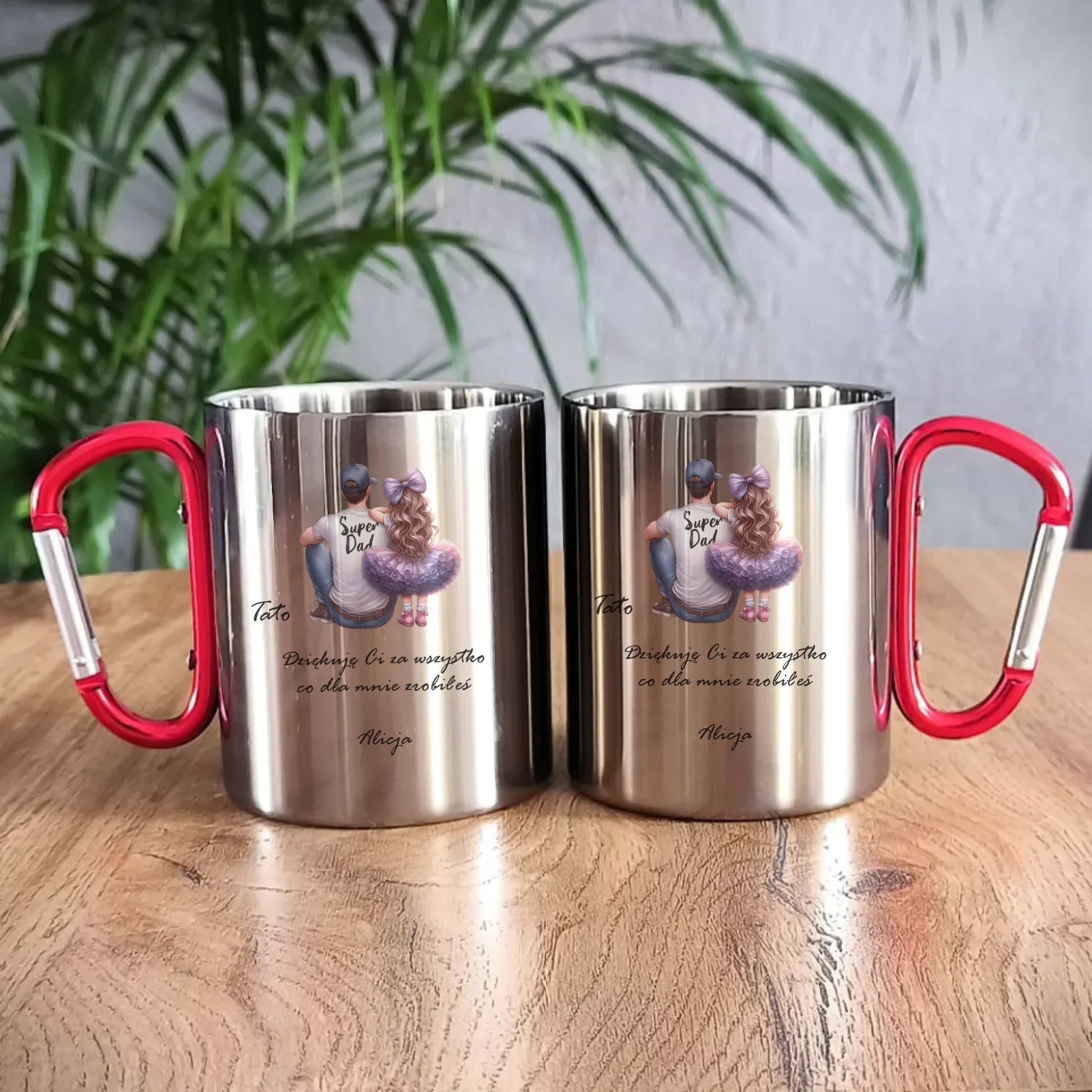 Tato dziękuję Ci | Metalowy kubek dla taty z podziękowaniem DT14 - StoryCups.pl