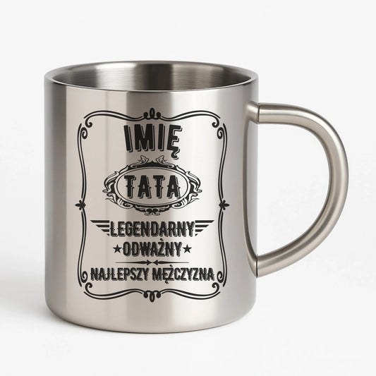 Metalowy kubek dla taty na prezent Dzień Ojca Urodziny Święta