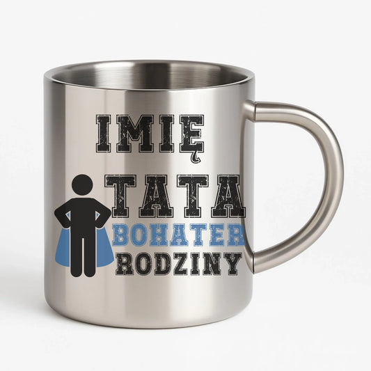 Metalowy kubek dla taty na prezent Dzień Ojca Urodziny Święta