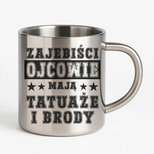 Metalowy kubek dla taty na prezent Dzień Ojca Urodziny Święta