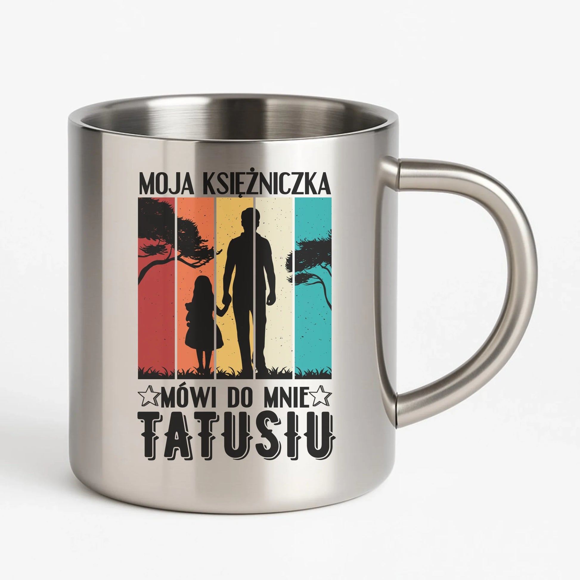 Metalowy kubek dla taty na prezent Dzień Ojca Urodziny Święta