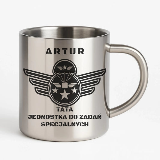 Metalowy kubek dla taty na prezent Dzień Ojca Urodziny Święta
