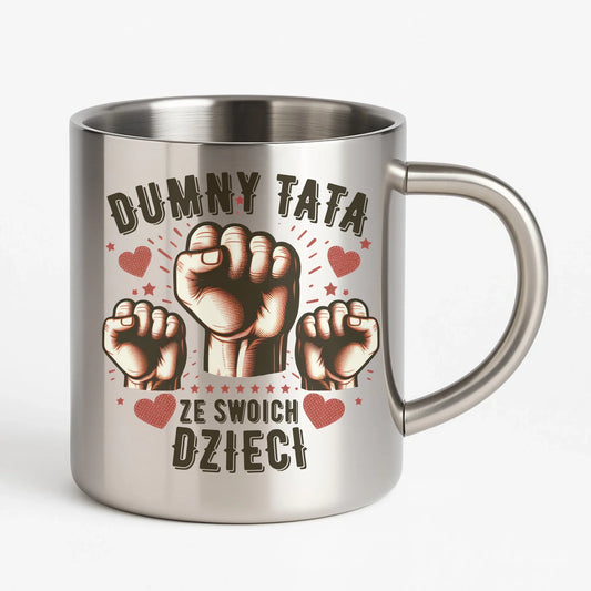 Metalowy kubek dla taty na prezent Dzień Ojca Urodziny Święta