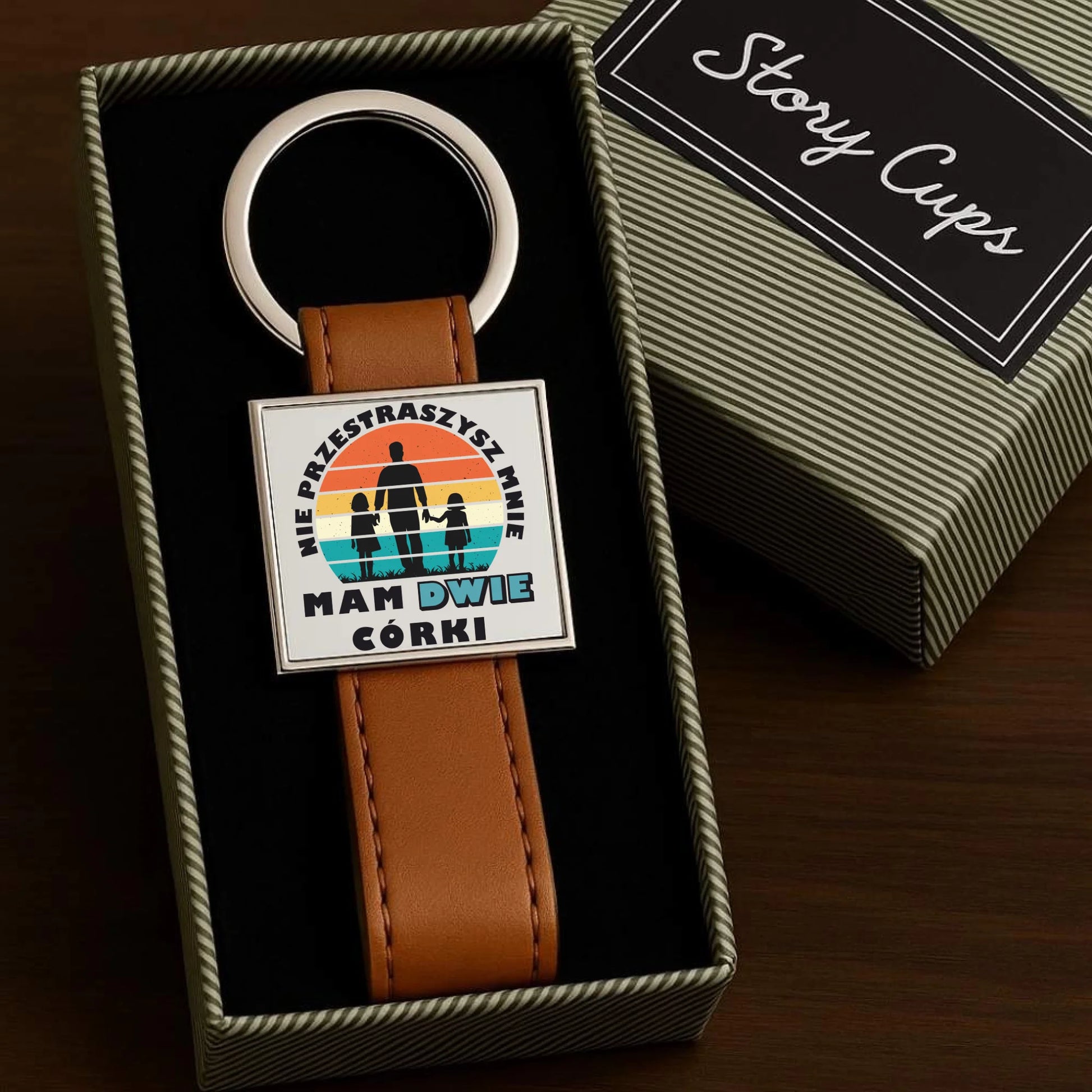 Personalizowany brelok z nadrukiem dla taty prezent na Dzień Ojca Święta Urodziny