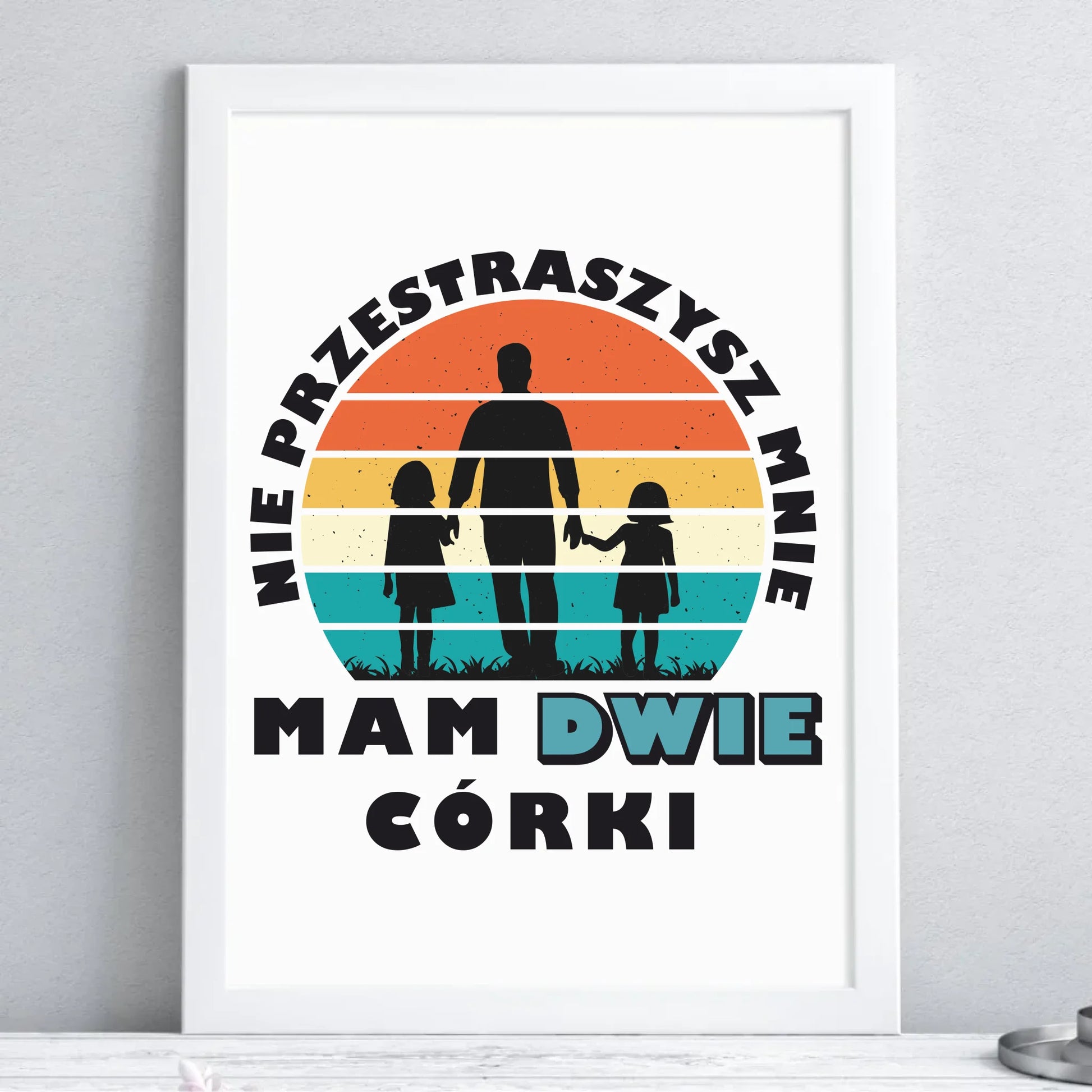 Prezent dla taty - obraz w ramie z personalizowanym nadrukiem - Dzień Ojca, Święta, urodziny