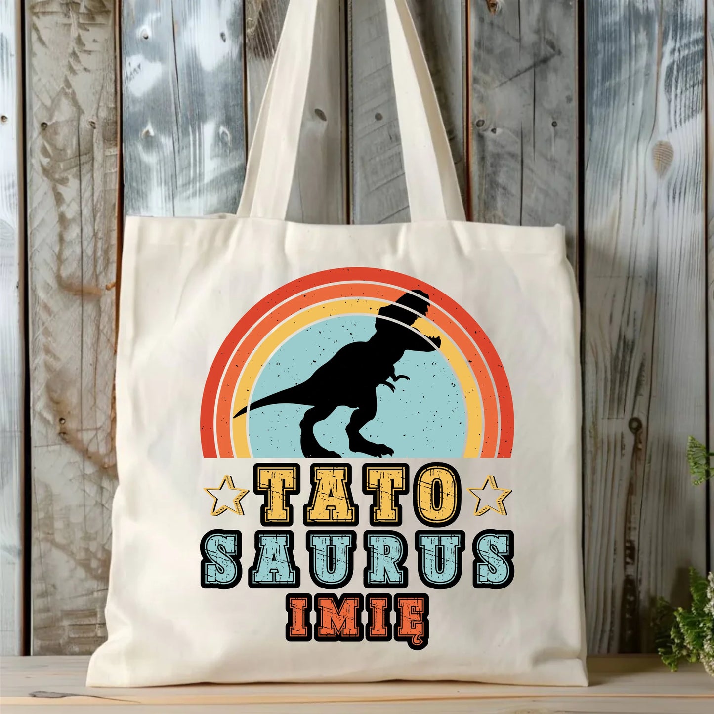 Personalizowana eco torba z nadrukiem dla taty - naturalna - prezent dla taty, Dzień Ojca, Święta, Urodziny