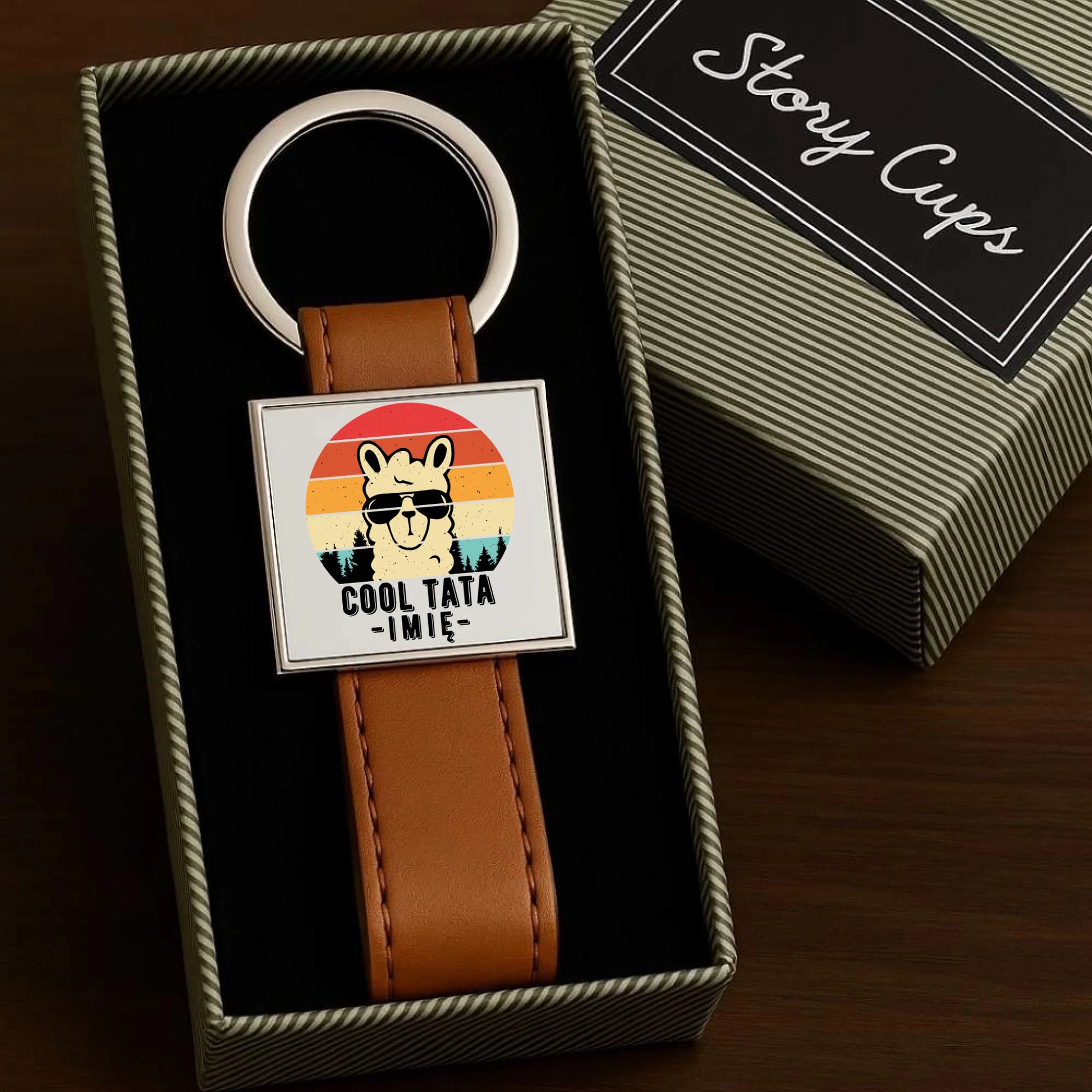 Personalizowany brelok z nadrukiem dla taty prezent na Dzień Ojca Święta Urodziny