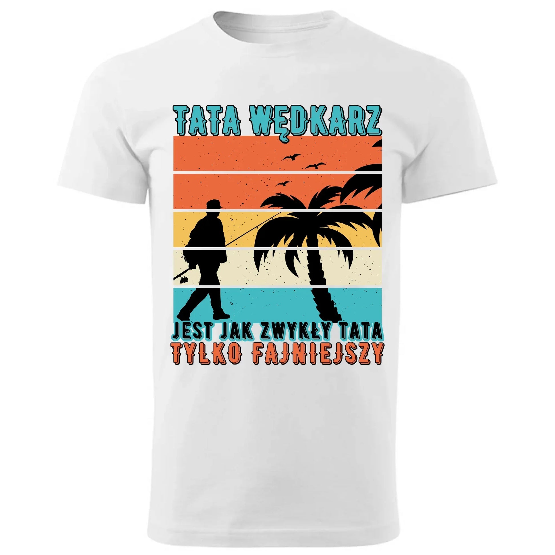 Tata wędkarz | Koszulka męska z nadrukiem DT06 - StoryCups.pl