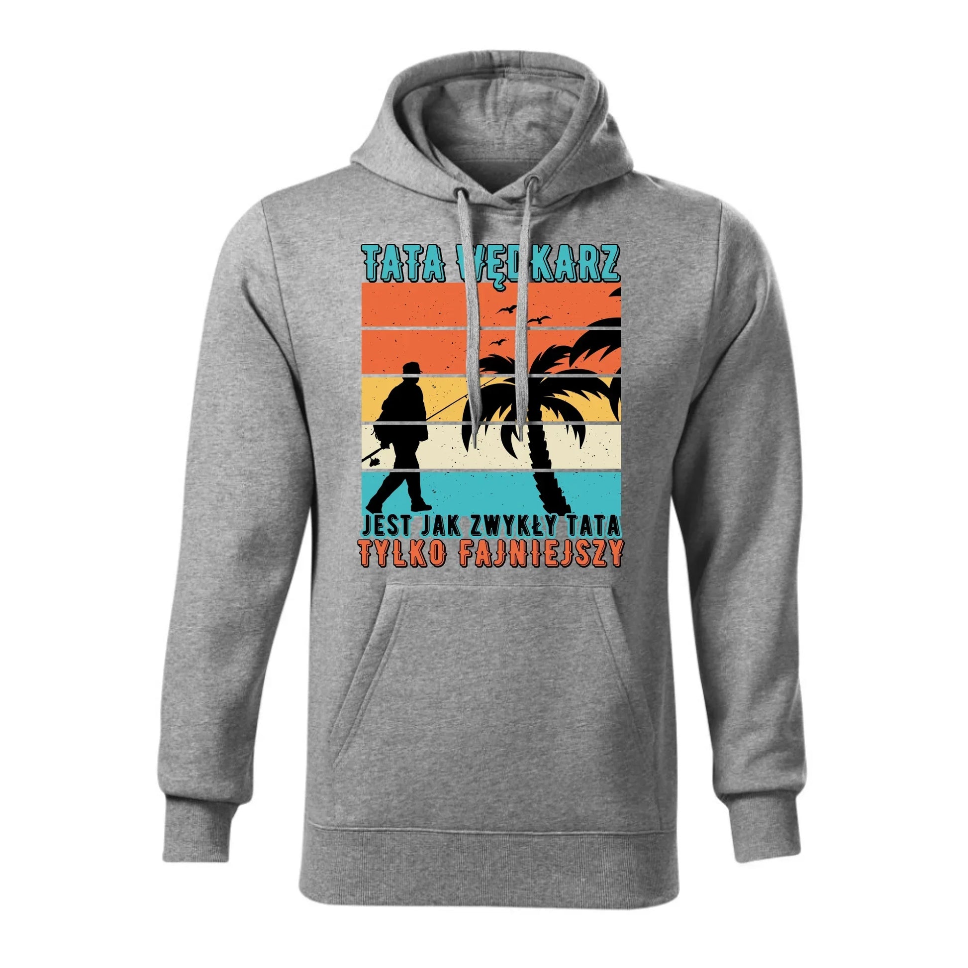 Tata wędkarz | Bluza męska z kapturem DT06 - StoryCups.pl