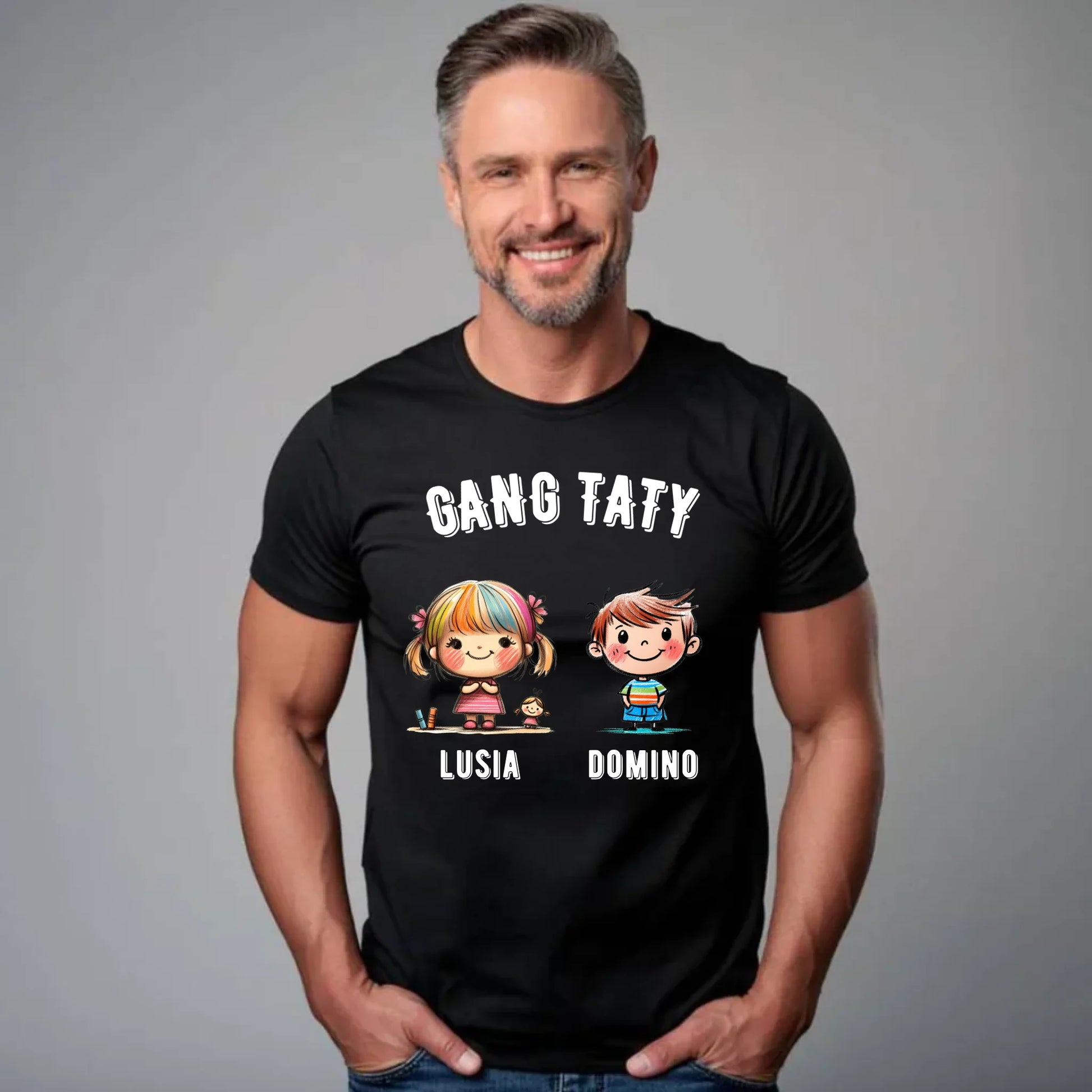 Personalizowana koszulka dla taty – T-shirt z nadrukiem prezent dla taty na Dzień Ojca, urodziny