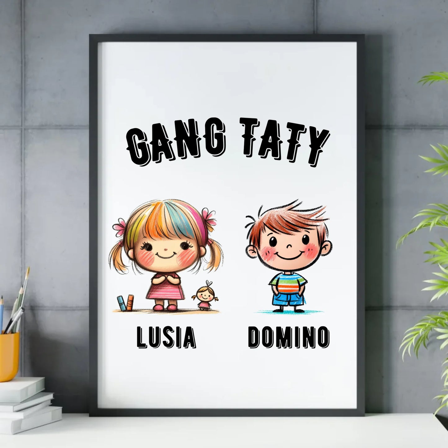 Prezent dla taty - obraz w ramie z personalizowanym nadrukiem - Dzień Ojca, Święta, urodziny
