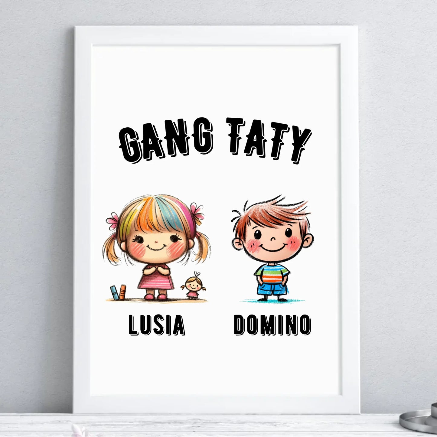 Prezent dla taty - obraz w ramie z personalizowanym nadrukiem - Dzień Ojca, Święta, urodziny