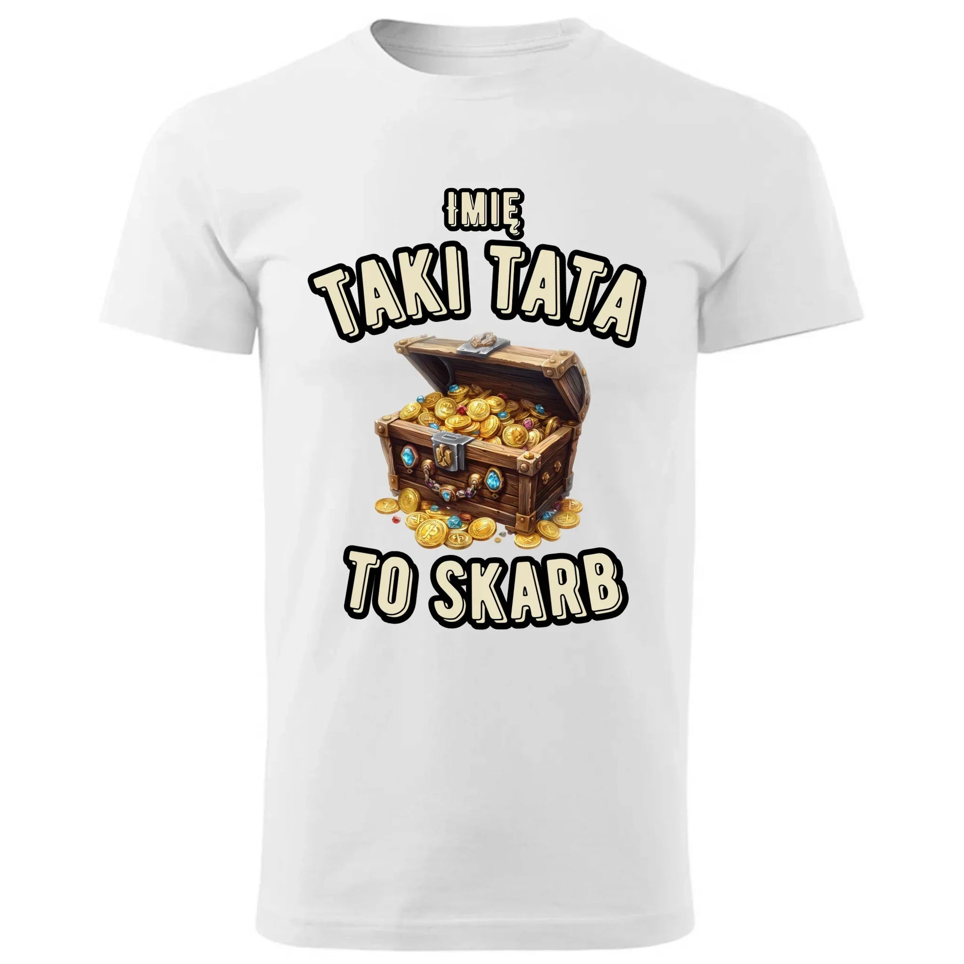 Taki tata to skarb | Personalizowana koszulka męska dla taty DT10 - StoryCups.pl