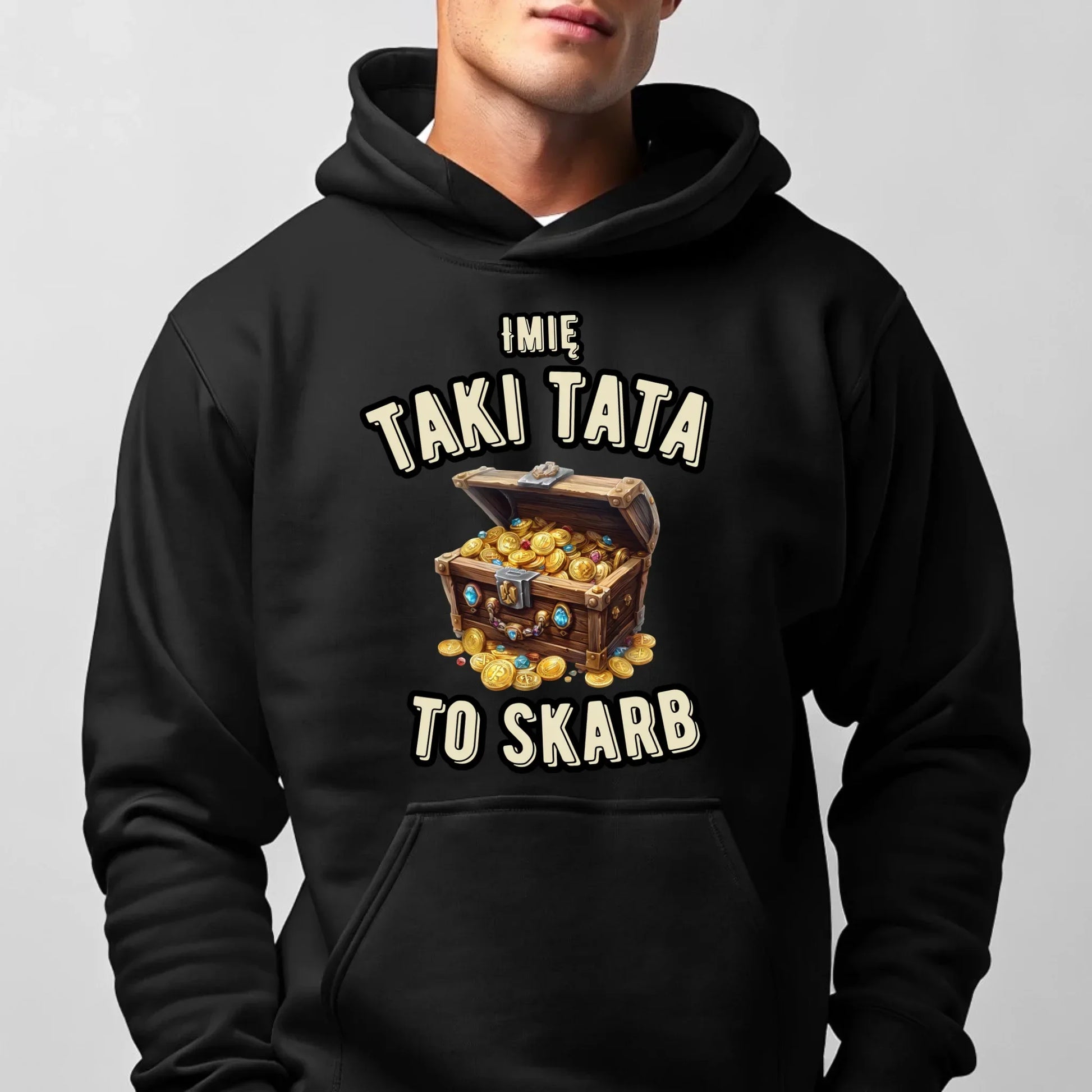 Taki tata to skarb | Bluza męska z kapturem dla taty DT10 - StoryCups.pl